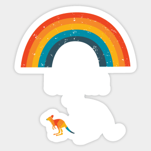 Proud mama Kangaroo Design Gift- LGBT Rainbow Pride - Show Your Son or Daughter You Love and Support Them! Sticker